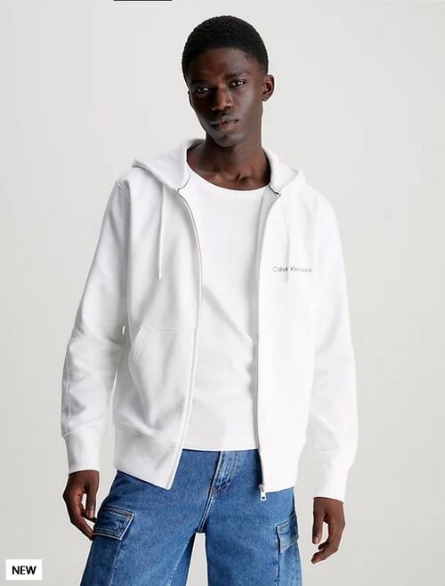 CALVIN KLEIN JEANS INSITUTIONAL ZIP THROUGH HOODIE - ΖΑΚΕΤΕΣ στο drest.gr 