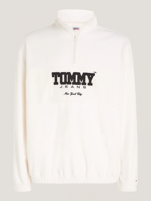 TOMMY JEANS OVERSIZED FABRIC MIX 1/2 ZIP POLAR - ΦΟΥΤΕΡ στο drest.gr 