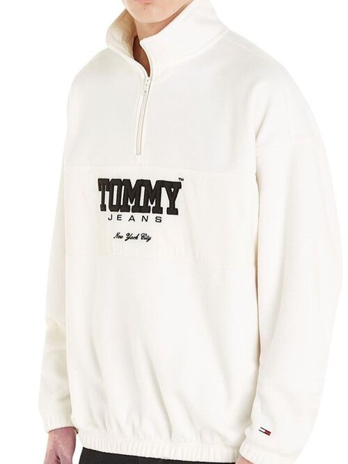 TOMMY JEANS OVERSIZED FABRIC MIX 1/2 ZIP POLAR - ΦΟΥΤΕΡ στο drest.gr 