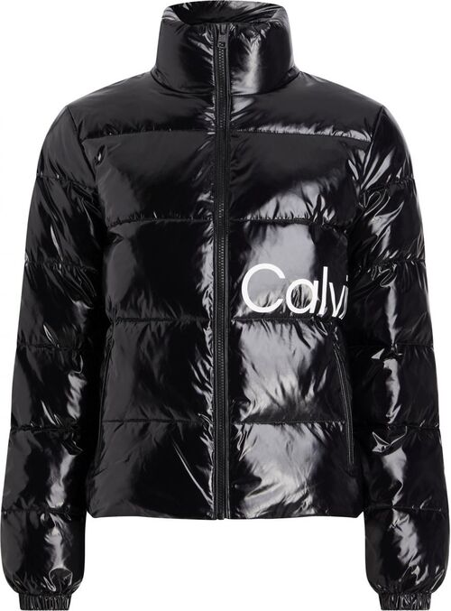 CALVIN KLEIN JEANS SHINY SHORT FITTED JACKET - ΜΠΟΥΦΑΝ στο drest.gr 