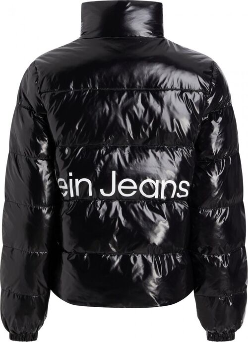 CALVIN KLEIN JEANS SHINY SHORT FITTED JACKET - ΜΠΟΥΦΑΝ στο drest.gr 