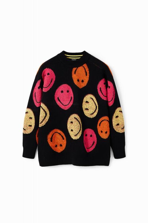 DESIGUAL PULLOVER SMILEY - ΠΛΕΚΤΑ στο drest.gr 