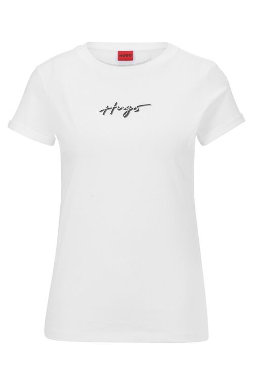 HUGO SLIM TEE SIGNATURE - T-SHIRTS στο drest.gr 