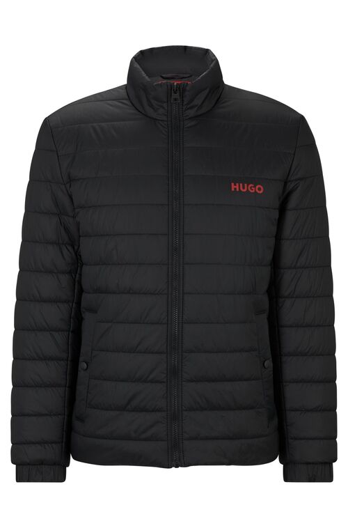 HUGO JACKET WATER-REPELLENT WITH LOGO PRINT BENTI - ΜΠΟΥΦΑΝ στο drest.gr 