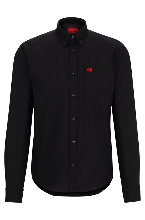 HUGO BUTTON-DOWN SLIM-FIT SHIRT IN OXFORD COTTON EVITO - ΠΟΥΚΑΜΙΣΑ στο drest.gr 