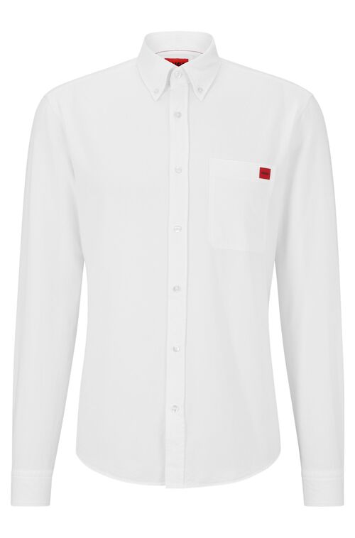 HUGO BUTTON-DOWN SLIM-FIT SHIRT IN OXFORD COTTON EVITO - ΠΟΥΚΑΜΙΣΑ στο drest.gr 